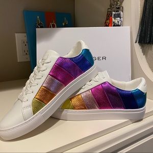 Kurt Geiger UK Lane Stripe Rainbow Sneaker 9M